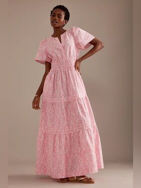 NWT Anthropologie The Somerset Maxi Dress Raspberry Pink M